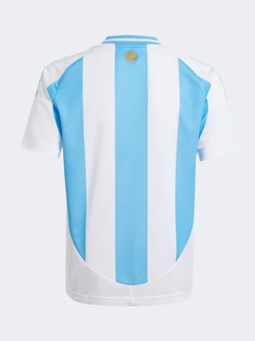 Adidas Argentina 24 Home Kids Unisex Football T-Shirt White/Blue Burst