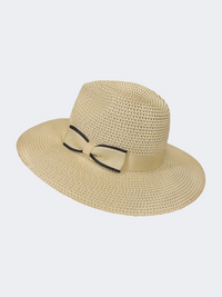 Stamion Elegant With Bow Women Beach Hat Natural/Black