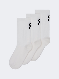 On Logo High 3 Pack Kids Lifestyle Sock White