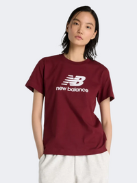 New Balance Sport Essentials Jersey Logo Women Lifestyle T-Shirt Red