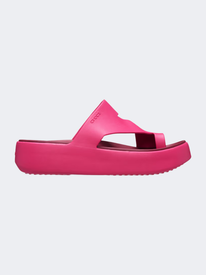 Crocs Getaway Platform Toe Loop Women Lifestyle Slippers Dragon Fruit