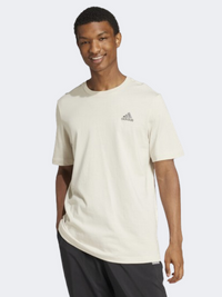Adidas Essentials Small Logo Men Sportswear T-Shirt Alumina