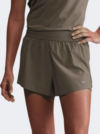 Nike Swift Mid Rise 2 In 1 Women Running Short Mink Brown