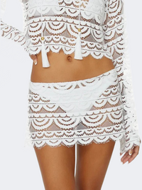 Pq Swim Water Lily Maycee Women Beach Skirt White