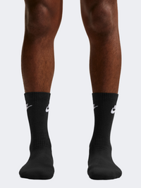 Nike Everyday Elevated Crew 3P Unisex Lifestyle Sock Black/White