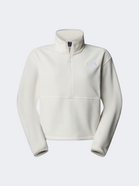 The North Face Glacier 1/2 Zip Women Hiking Fleece White Dune