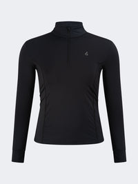 Oil And Gaz Round Neck Women Fitness Long Sleeve Black