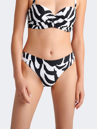 Blu 4U Zebra Printed Hipster Bikini Women Beach Slip Zebra Black