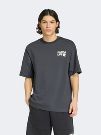 Adidas Men Panda Chill Hoop Graphic T-Shirt Carbon