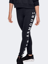 Under Armour Sportstyle Branded Girls Training Tight Black/White