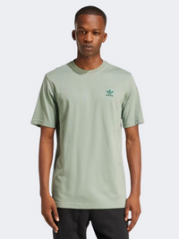 Adidas Trefoil Essentials Men Original T-Shirt Silver Green