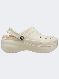 Crocs Classic Platform Lined Clog Women Lifestyle Slippers Bone