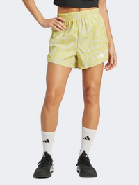 Adidas Min Allover Print Women Training Short Wonder Alumina