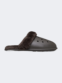 Crocs Classic Fuzz Scuff Unisex Lifestyle Slippers Dark Cocoa