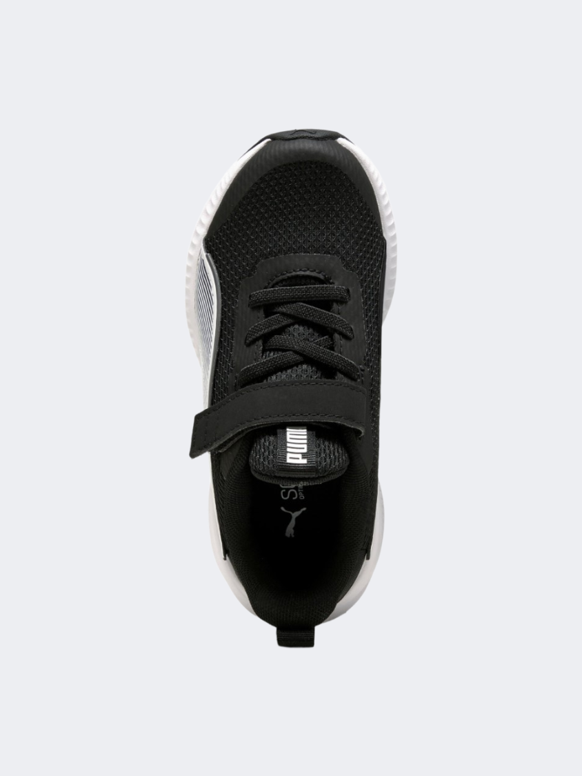 Puma Flyer 3 Ac Plus Ps Boys Running Sneakers Black /White