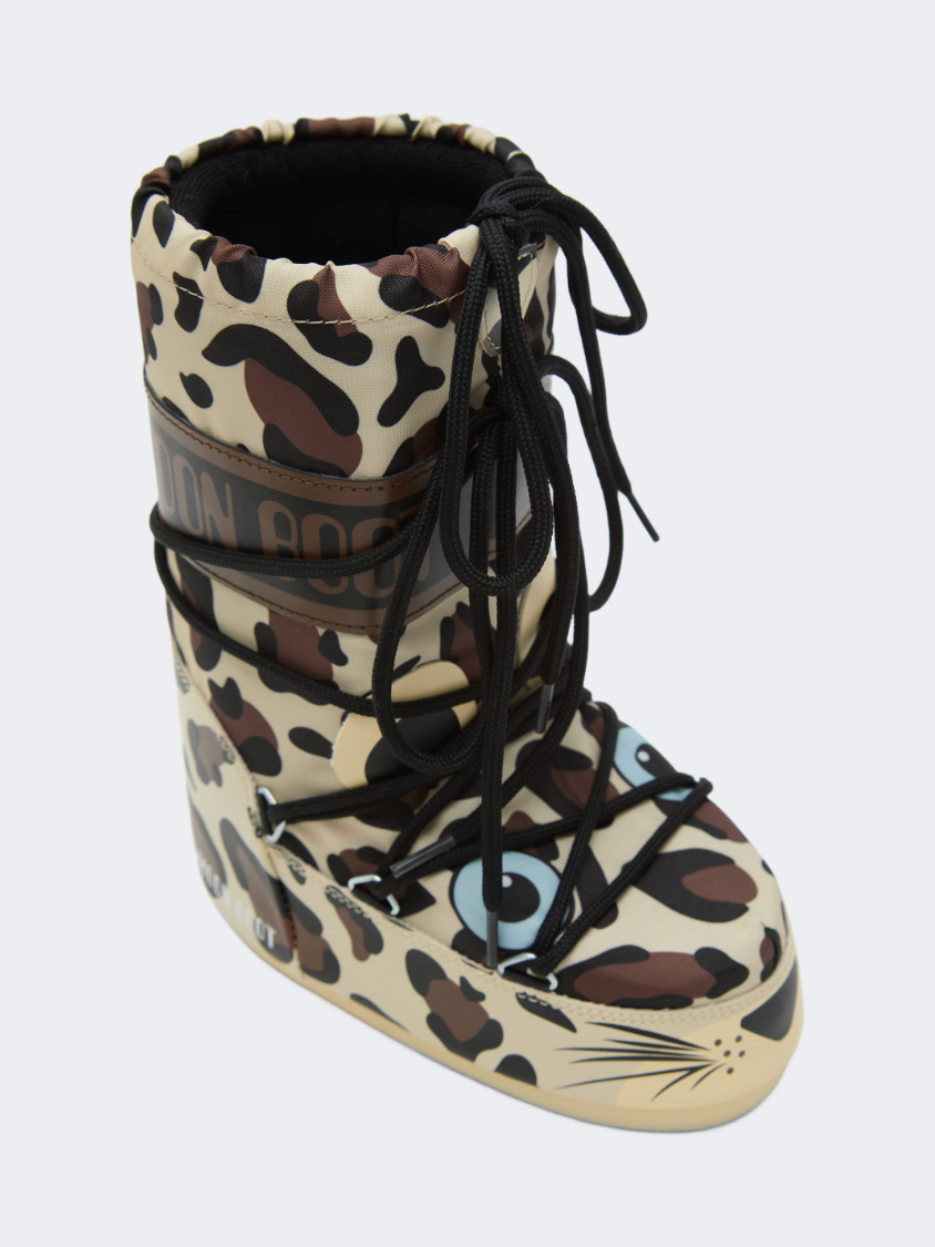 Moonboot Icon Animal Kids After Ski Boot Leopard