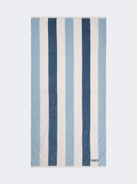 Oil And Gaz Absorbent Unisex Striped Beach Towel Light Blue/White