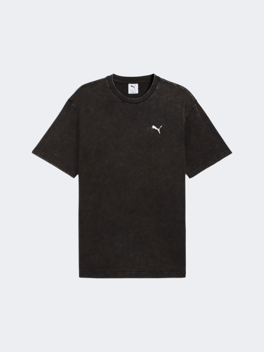 Puma Essential Elevated Relaxed Wash Men Lifestyle T-Shirt Black