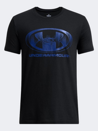 Under Armour Glitch Lockertag Boys Training T-Shirt Black/Blue
