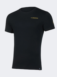 La Sportiva Back Logo Men Climbing T-Shirt Black/Yellow