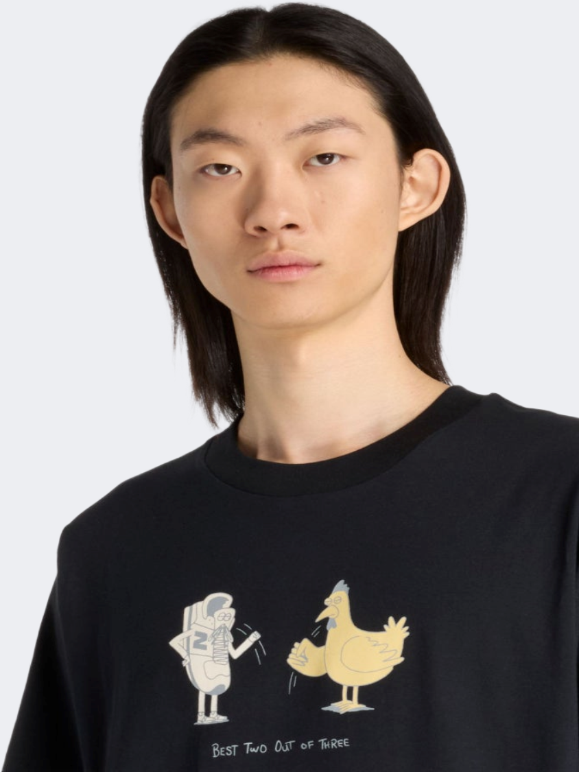 New Balance Chicken Or Newbie Men Lifestyle T-Shirt Black