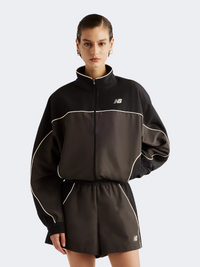 New Balance Trackside Woven Women Lifestyle Jacket Black Cement