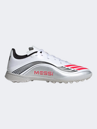 Adidas F50 Messi League Turf Kids Football Shoes White/Red/Silver