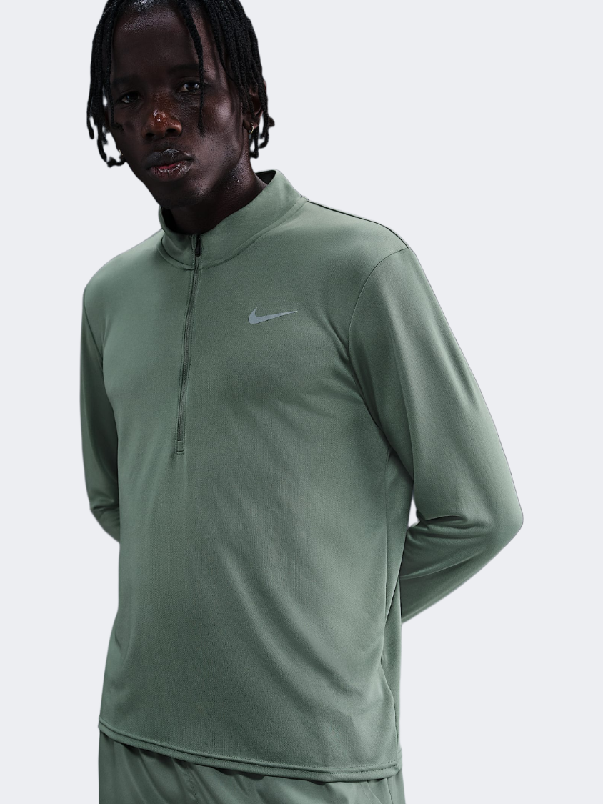 Nike Pacer Dri-Fit 1/2-Zip Men Running Long Sleeve Clay Green