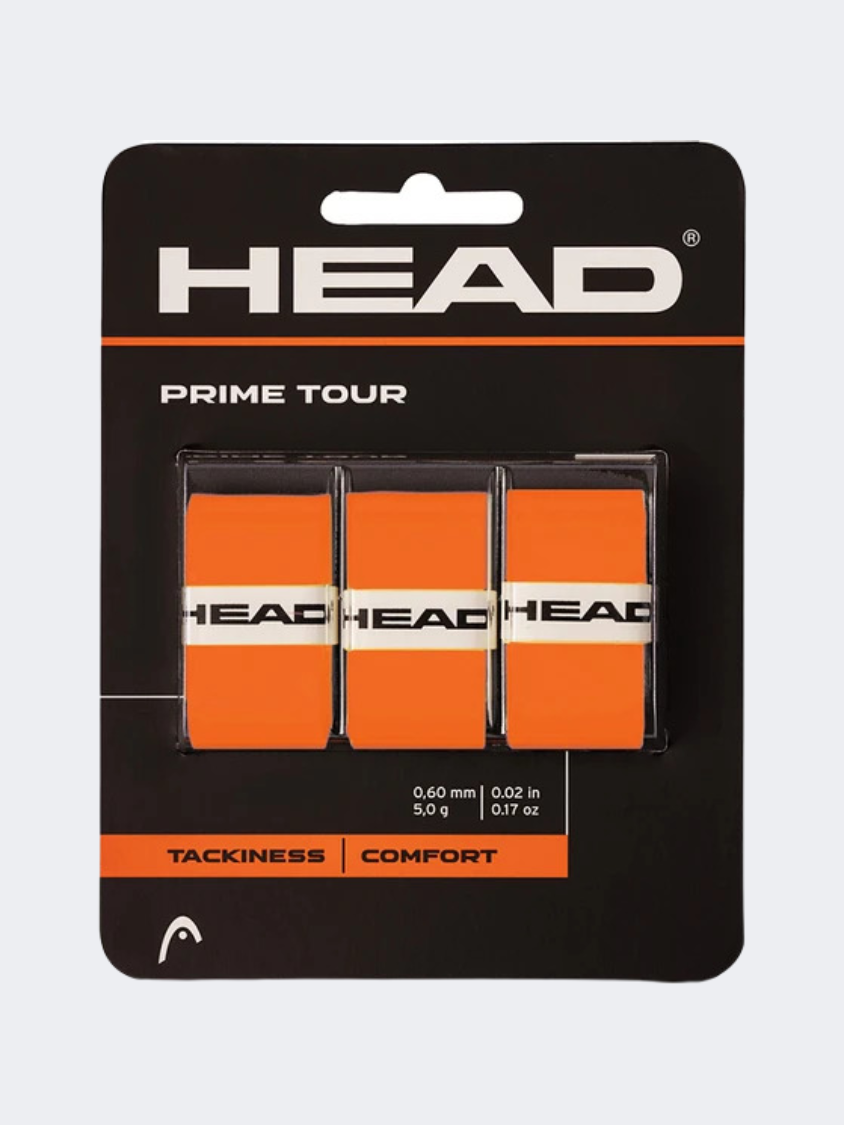 Head Prime Tour 3 Pcs Pack Tennis Grip Orange
