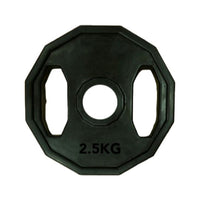 Fitness Factory Rubber Coated Op Plates 2.5Kg Weight Black