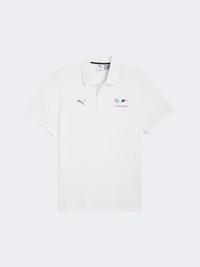 Puma Bmw M Motorsport Essentials Men Motor-Spor Polo Short Sleeve White
