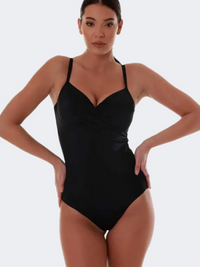 Blue Point Solids Women Swim Monokini Black