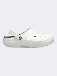 Crocs Classic Lined Unisex Lifestyle Clog White/Grey