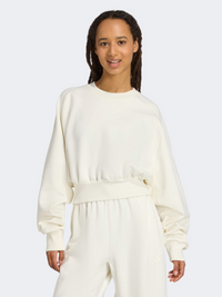 Adidas Soft Lux Loose Women Sportswear Sweatshirt Off White