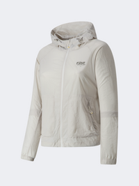 Erke Woven Upf Woman Lifestyle Jacket Light Khaki
