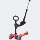 Micro Mini Deluxe 3-In-1 Deluxe Plus Kids Skating Scooter Ruby Red