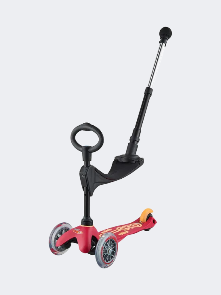 Micro Mini Deluxe 3-In-1 Deluxe Plus Kids Skating Scooter Ruby Red
