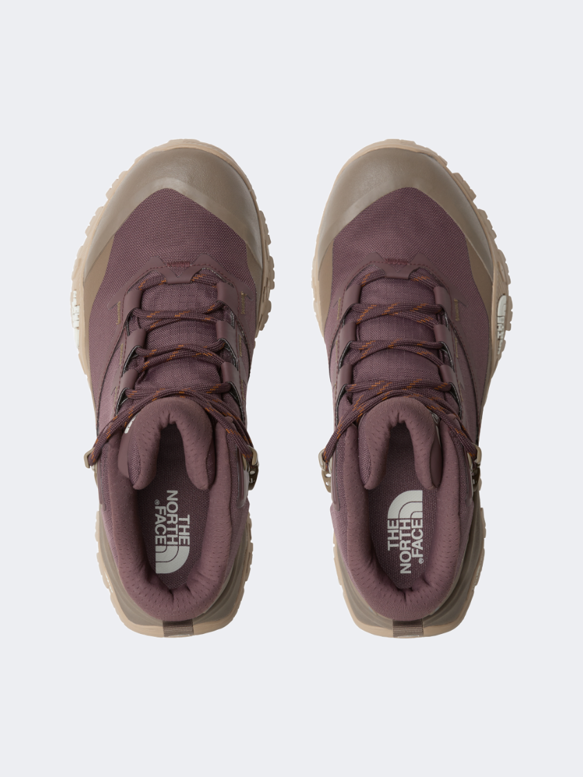 The North Face Offtrail Goretex Mid Women Hike Shoes Tawny Quartz/Brown