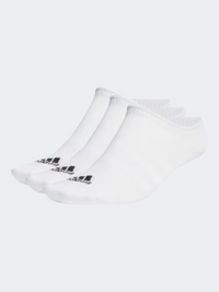 Adidas No Show 3 Pack Unisex Sportswear Sock White/Black