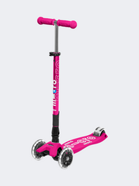 Micro Maxi Deluxe Foldable Led Girls Scooter Shocking Pink
