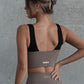 Wiskii Color Blocked Sports Women Sportswear Bra Almond Butter