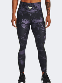 Under Armour Project Rock Hg Ankle Lg Print Women Training Tight Black