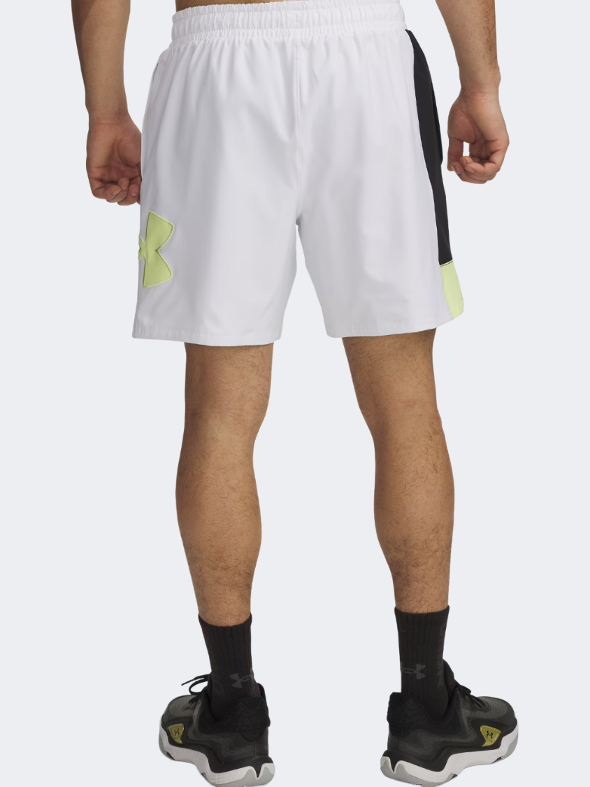Under Armour Zone Men Basketball Short White/Black/Yellow