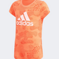 Adidas Sport Fitness Leisure Kids-Girls Training T-Shirt Coral/Amber/White