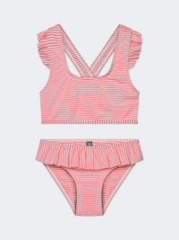 Color Kids Seersucker Girl Swim Bikini Set Pink Lemonade