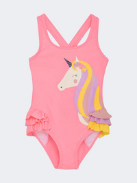 Color Kids Swimsuit Girls Beach Monokini Pink