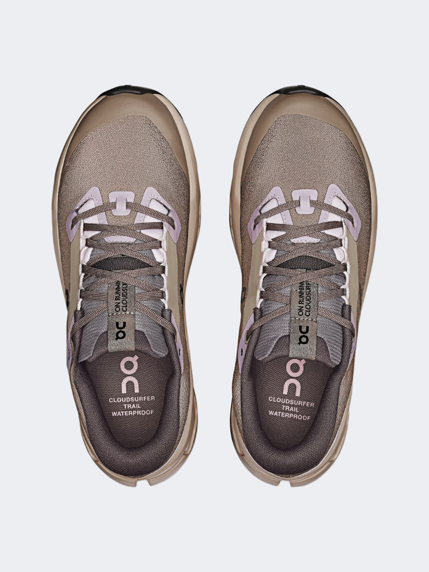 On Cloudsurfer Trail 2 Wp Women Trail Running Shoes Cinder/Desert