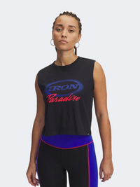 Under Armour Project Rock Iron Paradise Women Training Tank Black/Royal