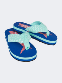 Hatley Fintastic Shark Kids-Boys Beach Slippers Royal Blue
