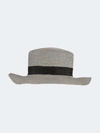 Oil And Gaz Stylish Women Beach Panama Hat Sliver/Black